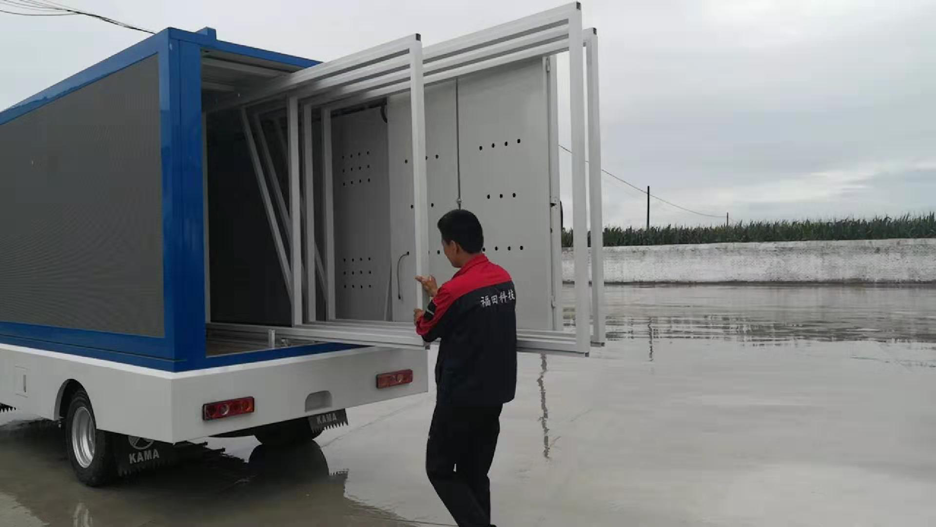 抽拉式门窗式广告车